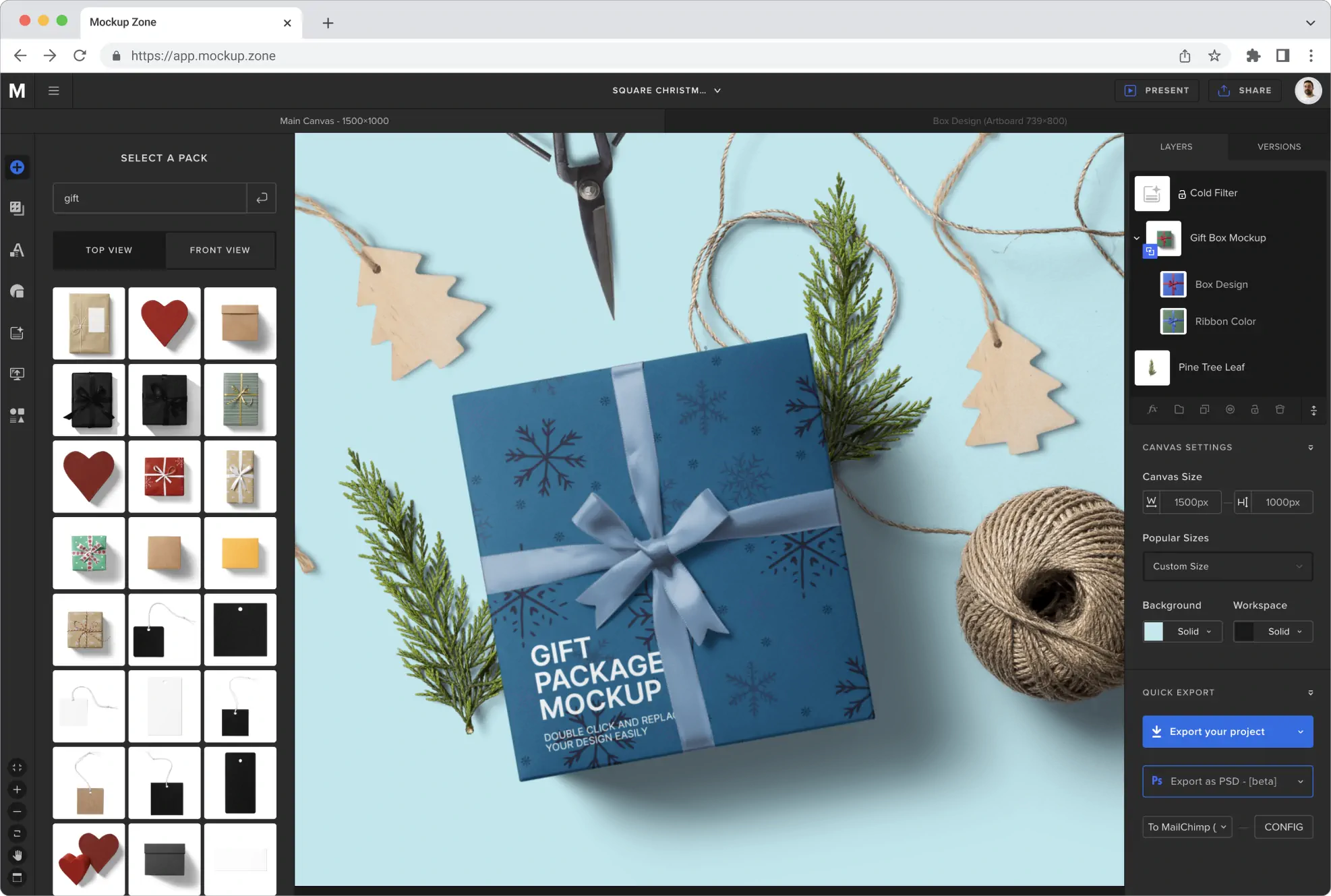 Free Online Gift Box Mockup Templates And Items — Mockup Zone